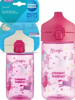 Canpol bidon kubek na wodę dla dzieci od 2,5 roku zycia 400ml różowy