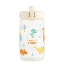 Canpol bidon kubek na wodę dla dzieci od 2,5 roku zycia 400ml beżowy