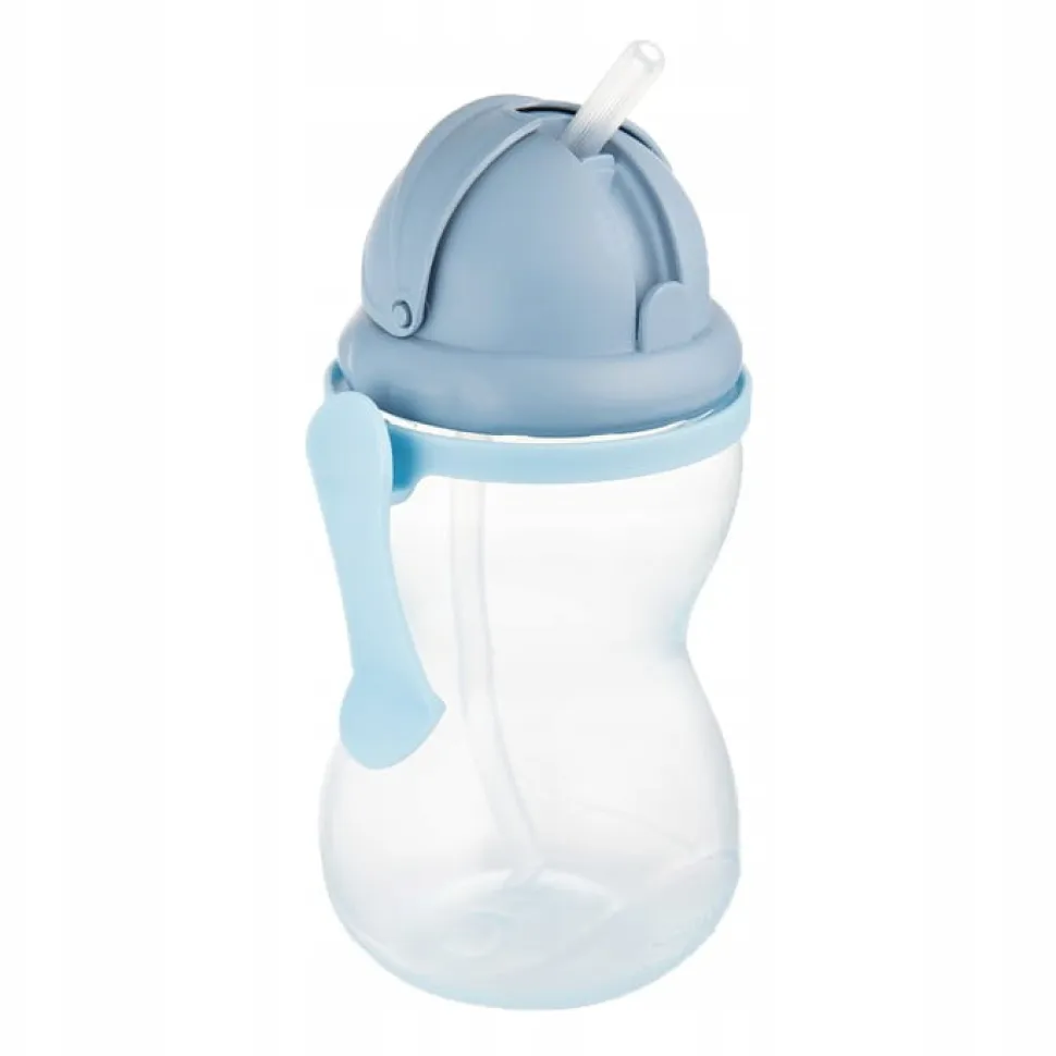 Canpol bidon z rurką słomką silikonową 370ml 56/113