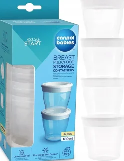 Canpol pojemniki na pokarm z pokrywką 180ml 4szt1