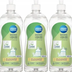 Canpol płyn do mycia butelek i smoczków 3 x 500ml 3pak ekologiczny
