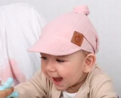Chustka wiązana z daszkiem muślinowa chusteczka czapka na głowę Babymam