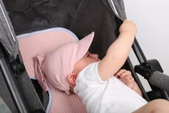 Chustka wiązana z daszkiem muślinowa chusteczka czapka na głowę Babymam