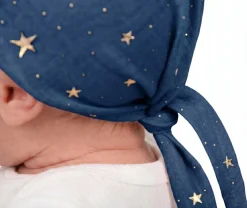 Chustka wiązana z daszkiem muślinowa chusteczka czapka na głowę Babymam