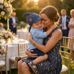 Chustka wiązana z daszkiem muślinowa chusteczka czapka na głowę Babymam