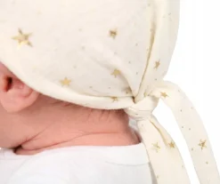 Chustka wiązana z daszkiem muślinowa chusteczka czapka na głowę Babymam