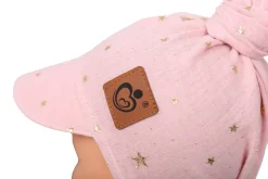 Chustka wiązana z daszkiem muślinowa chusteczka czapka na głowę Babymam