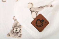 Chustka wiązana z daszkiem muślinowa chusteczka czapka na głowę Babymam
