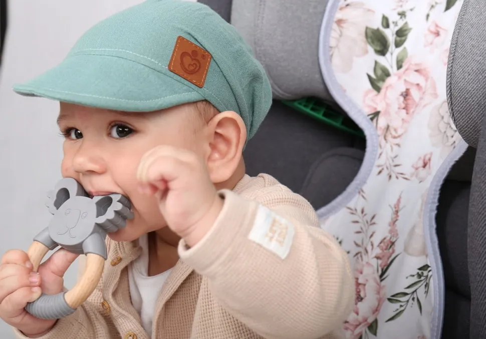 Chustka wiązana z daszkiem muślinowa chusteczka czapka na głowę Babymam