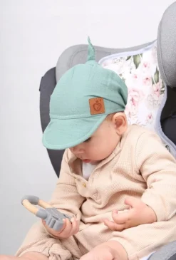 Chustka wiązana z daszkiem muślinowa chusteczka czapka na głowę Babymam