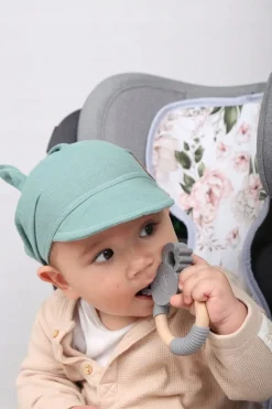 Chustka wiązana z daszkiem muślinowa chusteczka czapka na głowę Babymam