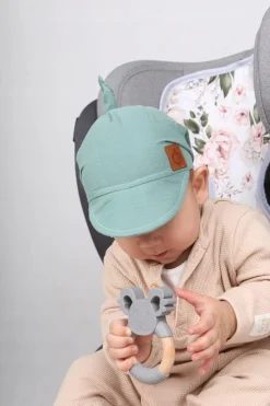 Chustka wiązana z daszkiem muślinowa chusteczka czapka na głowę Babymam