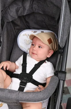 Chustka wiązana z daszkiem muślinowa chusteczka czapka na głowę Babymam