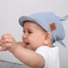 Chustka wiązana z daszkiem muślinowa chusteczka czapka na głowę Babymam