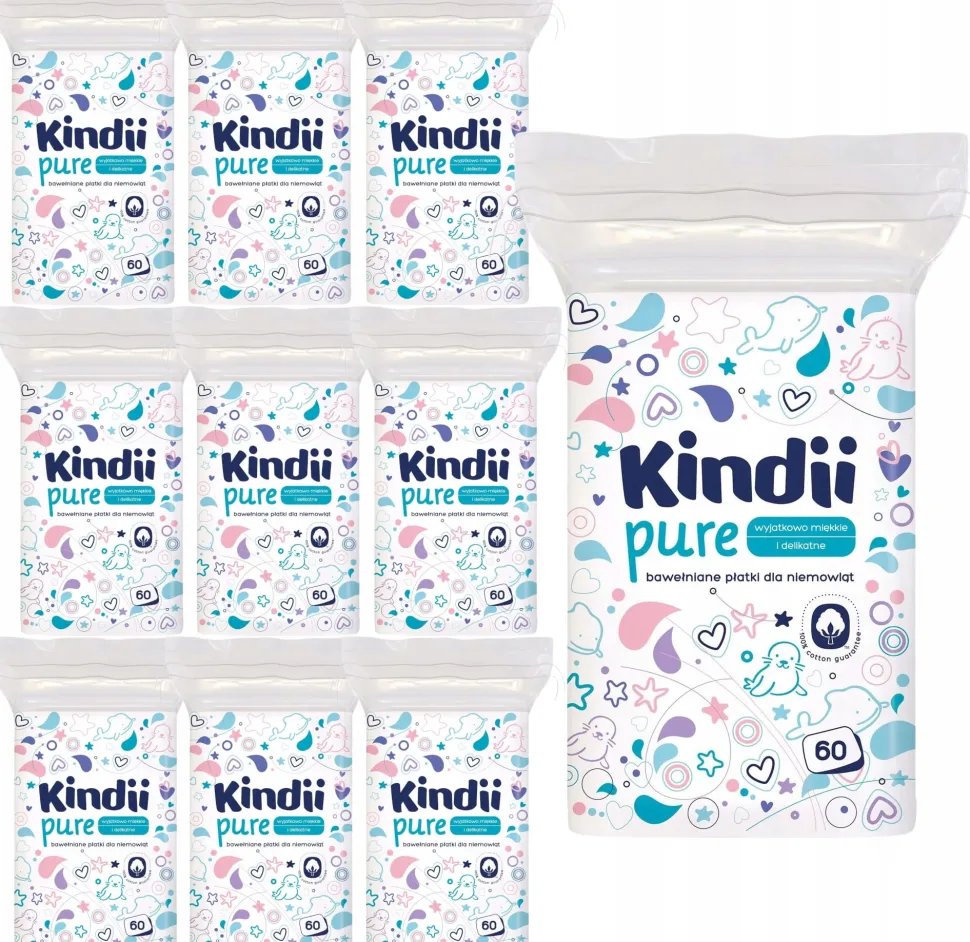 Cleanic kindii płatki dla niemowląt baby 10x60szt