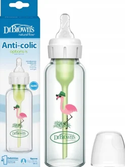 Dr bronw's anti-colic wąska szyjka butelka szklana 3m+ 250ml Poziom 2