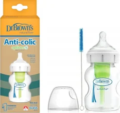 Dr Brown's butelka options+ antykolkowa 0m+ szklana szeroka 150ml