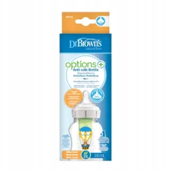 DR brown's butelka szeroka 330ml options+ smoczek 3m+ poziom 2