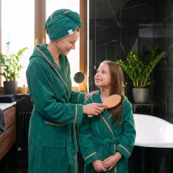 Gruby ręcznik do włosów turban na rzep termofrotte chłonny miękki Babymam