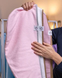 Gruby ręcznik do włosów turban na rzep termofrotte chłonny miękki Babymam