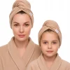 Gruby ręcznik do włosów turban na rzep termofrotte chłonny miękki Babymam