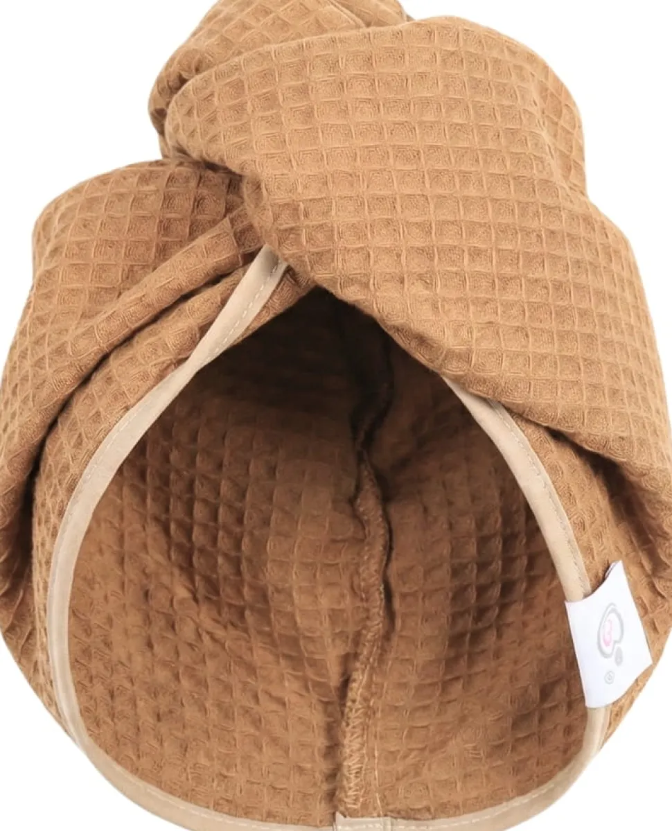 Gruby ręcznik do włosów turban na rzep wafelek chłonny miękki Babymam SPA sauna