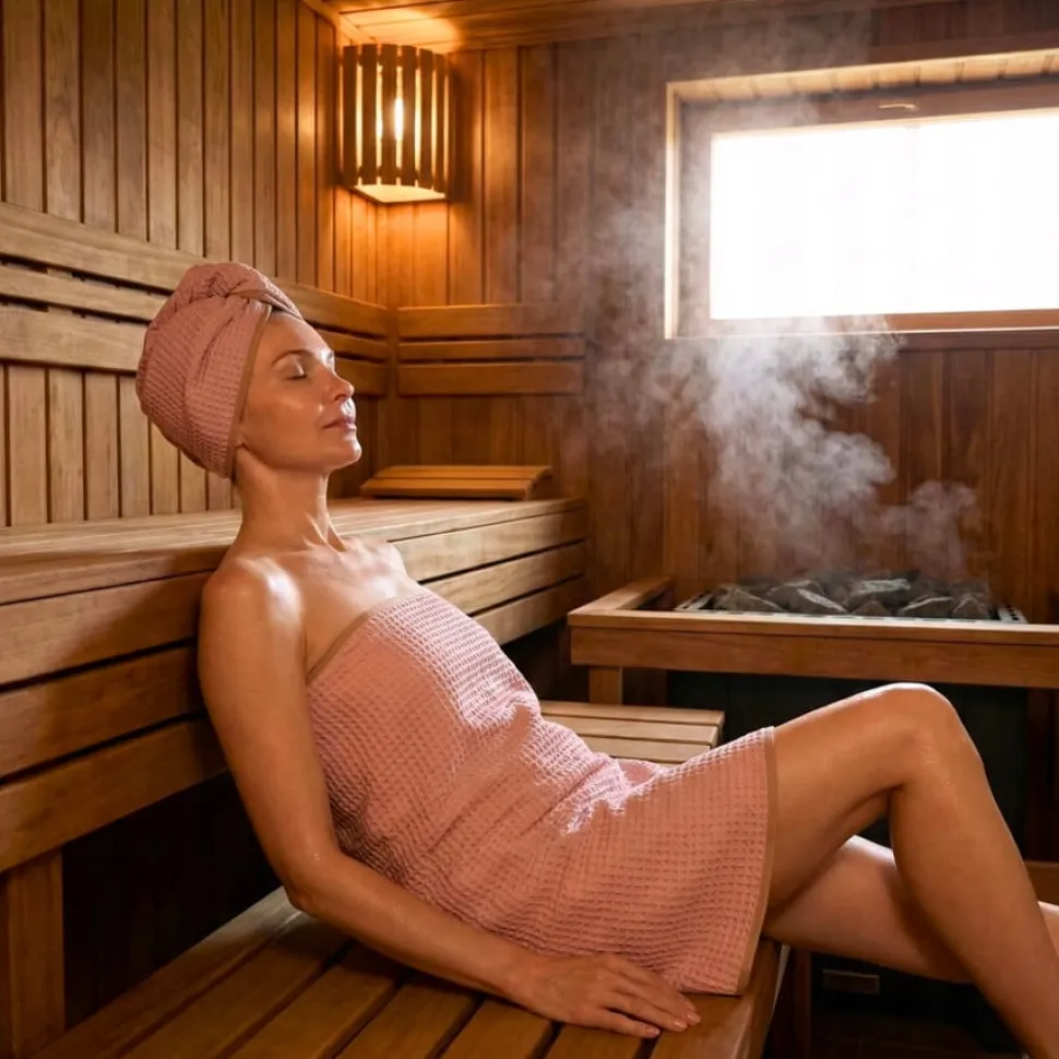 Gruby ręcznik do włosów turban na rzep wafelek chłonny miękki Babymam SPA sauna