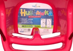 Huśtawka kubełkowa ogrodowa dla dzieci fotelik certyfikat TUV Tega