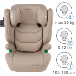 Kidwell fotelik samochodowy tendo 100-150 cm isofix i-size
