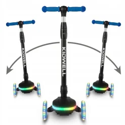 Kidwell hulajnoga led lumo balansowa świecące koła 3+ do 50kg składana