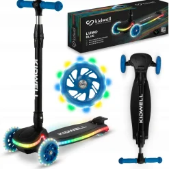 Kidwell hulajnoga led lumo balansowa świecące koła 3+ do 50kg składana