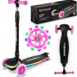 Kidwell hulajnoga led lumo balansowa świecące koła 3+ do 50kg składana