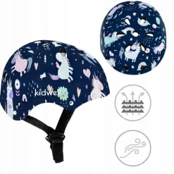 Kidwell kask ochronny dziecięcy regulowany 52-56cm na rower hulajnogę