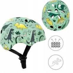 Kidwell kask ochronny dziecięcy regulowany 52-56cm na rower hulajnogę