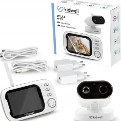 Kidwell niania elektroniczna willi z kamerą na żywo tryb nocny 4x zoom