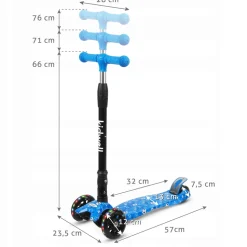 Kidwell vento hulajnoga trójkołowa koła led 50kg