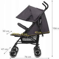 Kidwell wózek spacerowy spacerówka parasolka nelli graphite