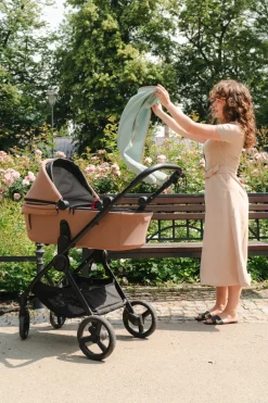 Kocyk dla niemowląt wafel bawełna 100% do wózka gondoli kołyski 78x100 Babymam