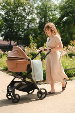 Kocyk dla niemowląt wafel bawełna 100% do wózka gondoli kołyski 78x100 Babymam
