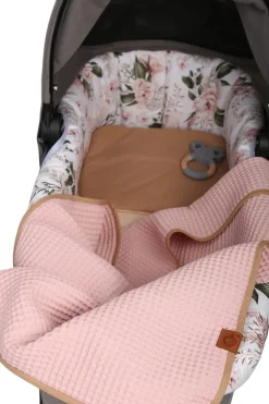 Kocyk dla niemowląt wafel bawełna 100% do wózka gondoli kołyski 78x100 Babymam