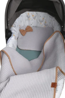 Kocyk dla niemowląt wafel bawełna 100% do wózka gondoli kołyski Babymam