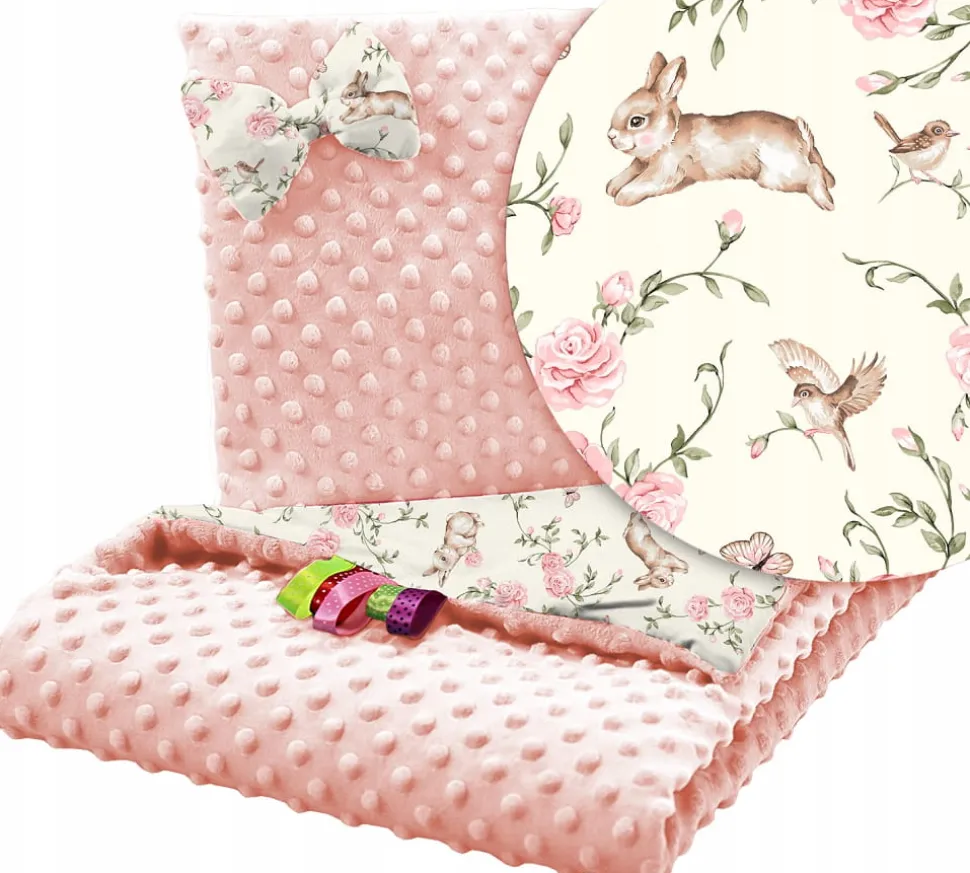 Kocyk minky 75x100 kołderka + poduszka Babymam