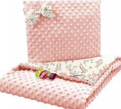 Kocyk minky 75x100 kołderka + poduszka Babymam