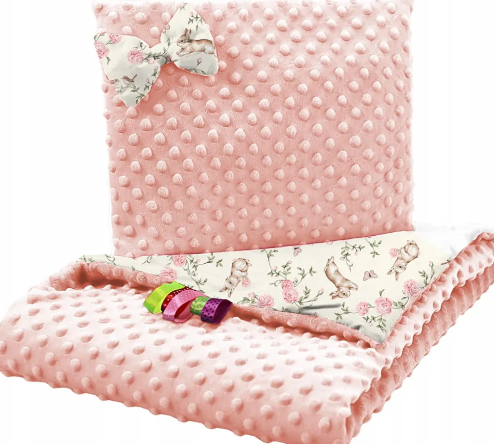 Kocyk minky 75x100 kołderka + poduszka Babymam