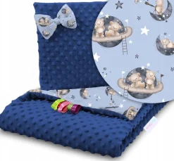 Kocyk minky 75x100 kołderka + poduszka Babymam