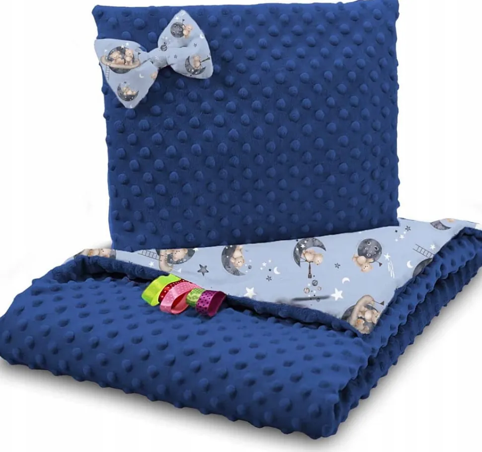 Kocyk minky 75x100 kołderka + poduszka Babymam