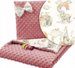 Kocyk minky 75x100 kołderka + poduszka Babymam