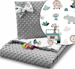 Kocyk minky 75x100 kołderka + poduszka Babymam