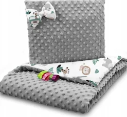 Kocyk minky 75x100 kołderka + poduszka Babymam