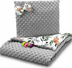 Kocyk minky 75x100 kołderka + poduszka Babymam
